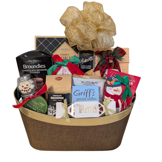 Elegant Faux Leather Cookies, Chocolate & Cocoa Gift for Thanksgiving, Christmas, Holiday Gifts