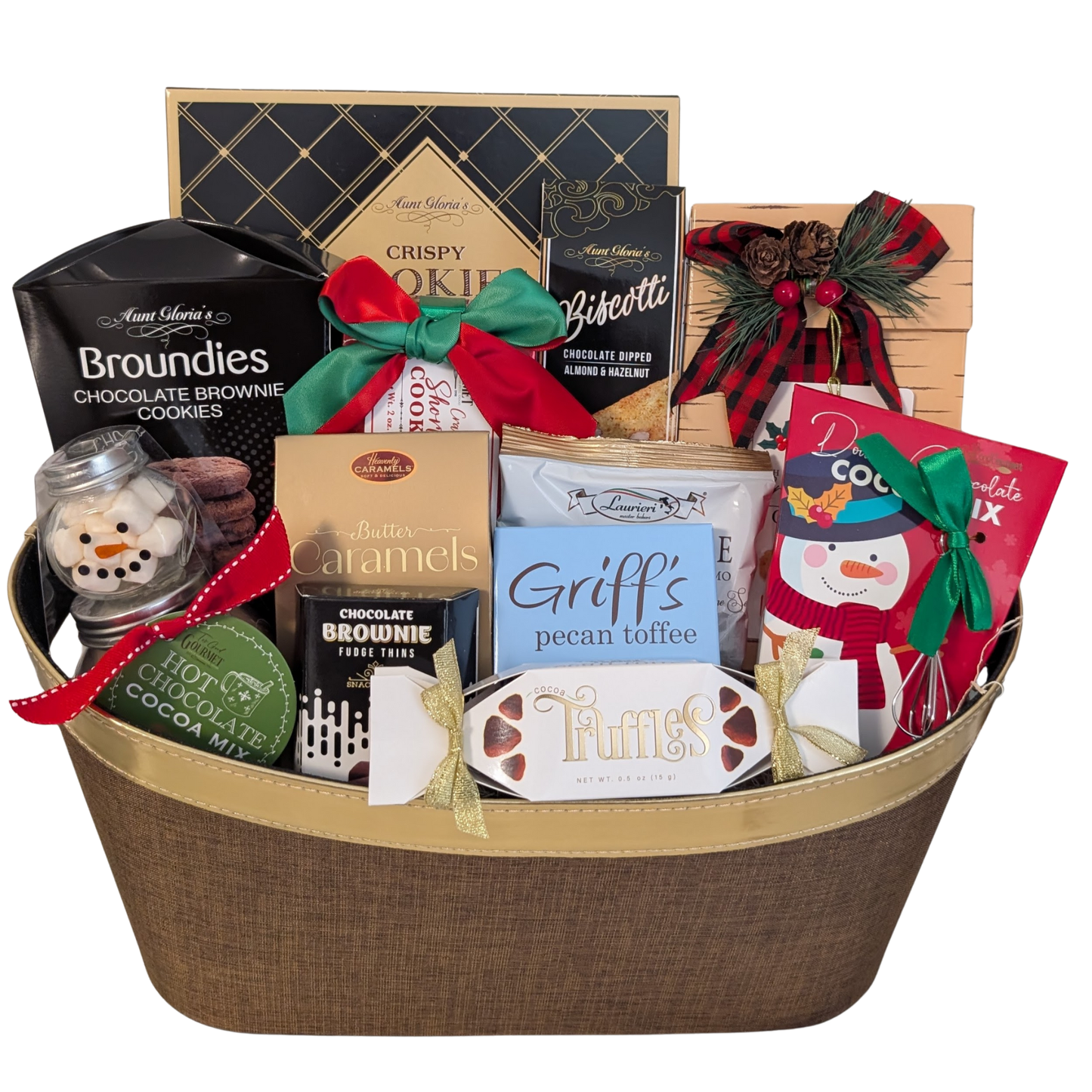 Elegant Faux Leather Cookies, Chocolate & Cocoa Gift for Thanksgiving, Christmas, Holiday Gifts