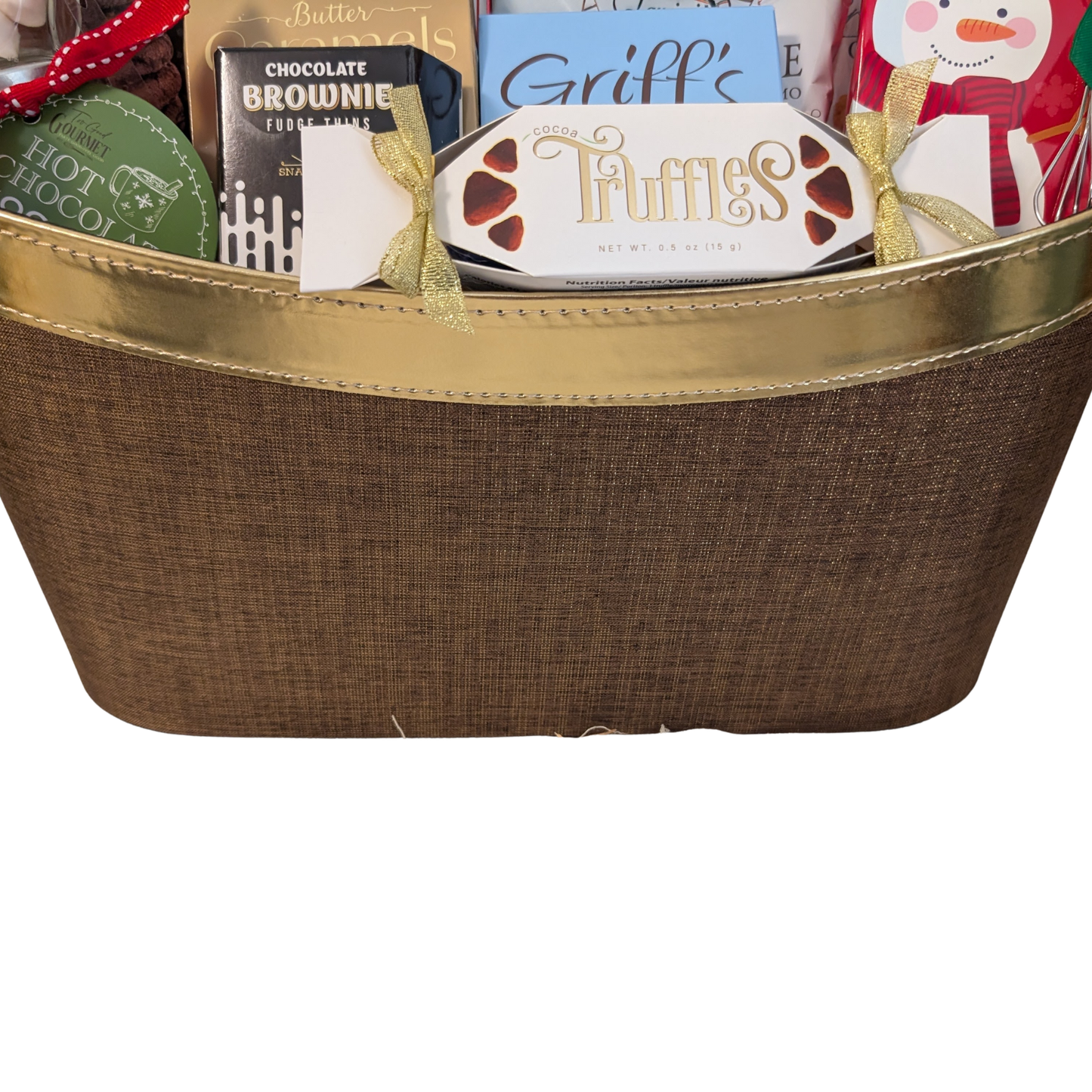 Elegant Faux Leather Cookies, Chocolate & Cocoa Gift for Thanksgiving, Christmas, Holiday Gifts