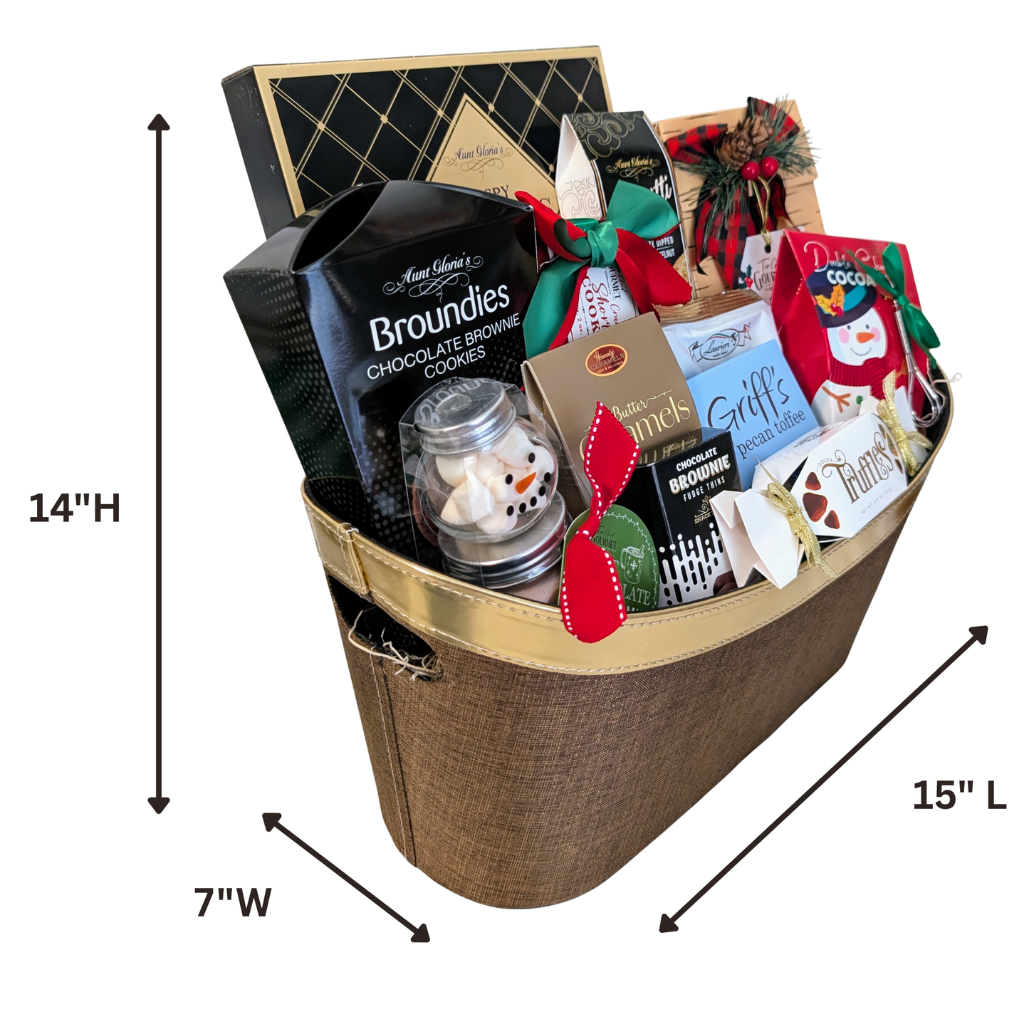 Elegant Faux Leather Cookies, Chocolate & Cocoa Gift for Thanksgiving, Christmas, Holiday Gifts