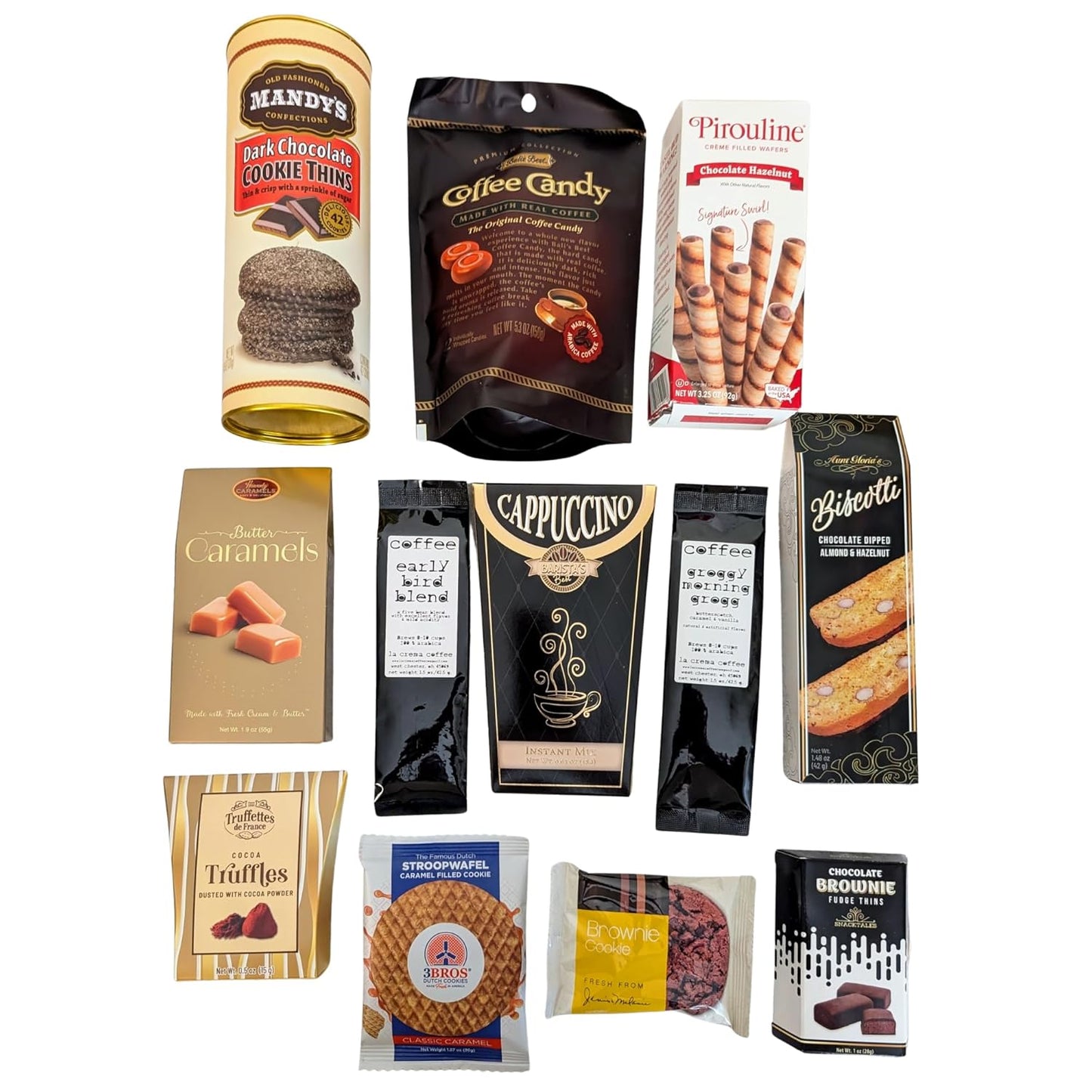 Golden Gourmet - Elegant Golden Faux Leather Tote with Chocolates & Cookies