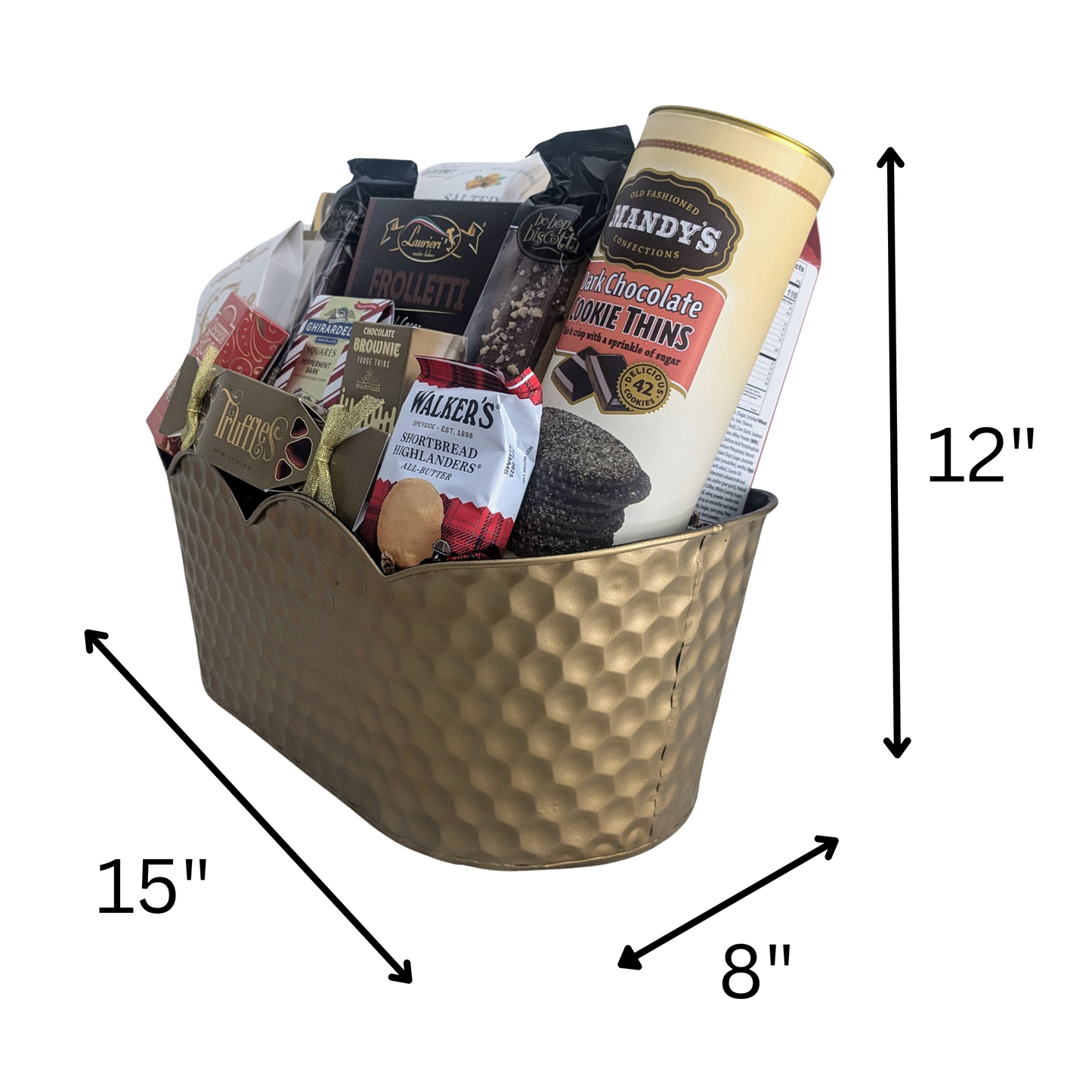 Elegant Golden Gourmet Gift Basket for All Occasions