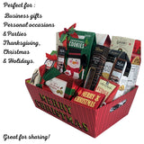 Merry Christmas Holiday Cookies, Chocolates & Cocoa Gift Basket