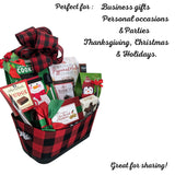 Christmas & Holiday Gift Baskets - Red Plaid Chocolates, Cookies & Coffee Gift -  Business & Thank You Gifts