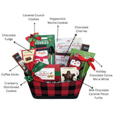 Christmas & Holiday Gift Baskets - Red Plaid Chocolates, Cookies & Coffee Gift -  Business & Thank You Gifts