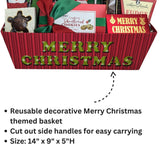 Merry Christmas Holiday Cookies, Chocolates & Cocoa Gift Basket