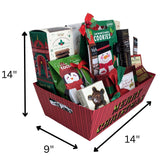 Merry Christmas Holiday Cookies, Chocolates & Cocoa Gift Basket