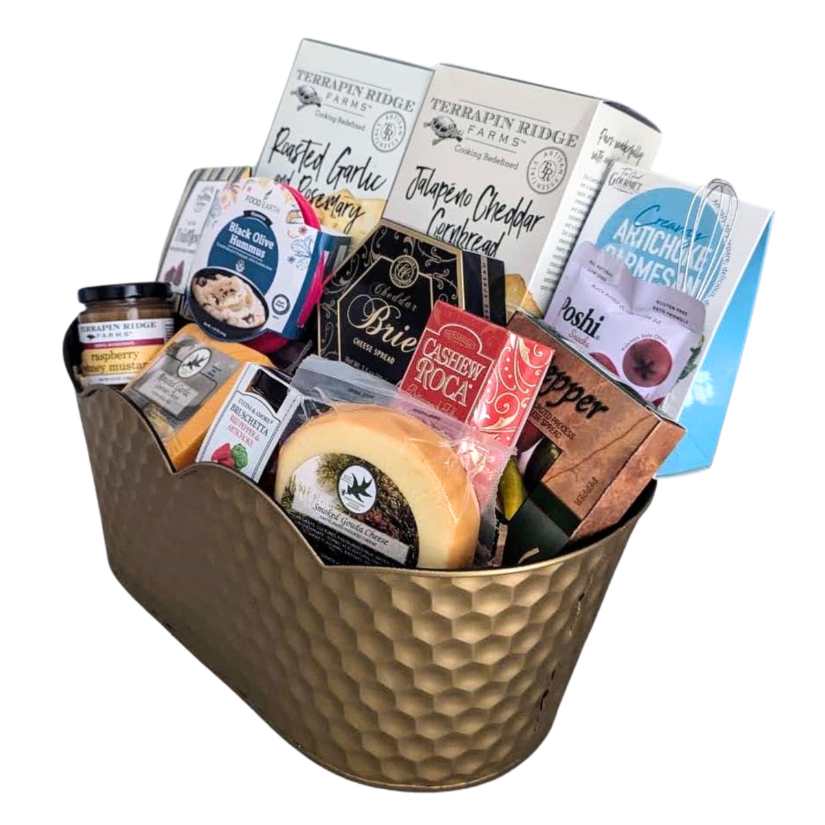 The Gilded Gourmet Charcuterie & Cheese Basket