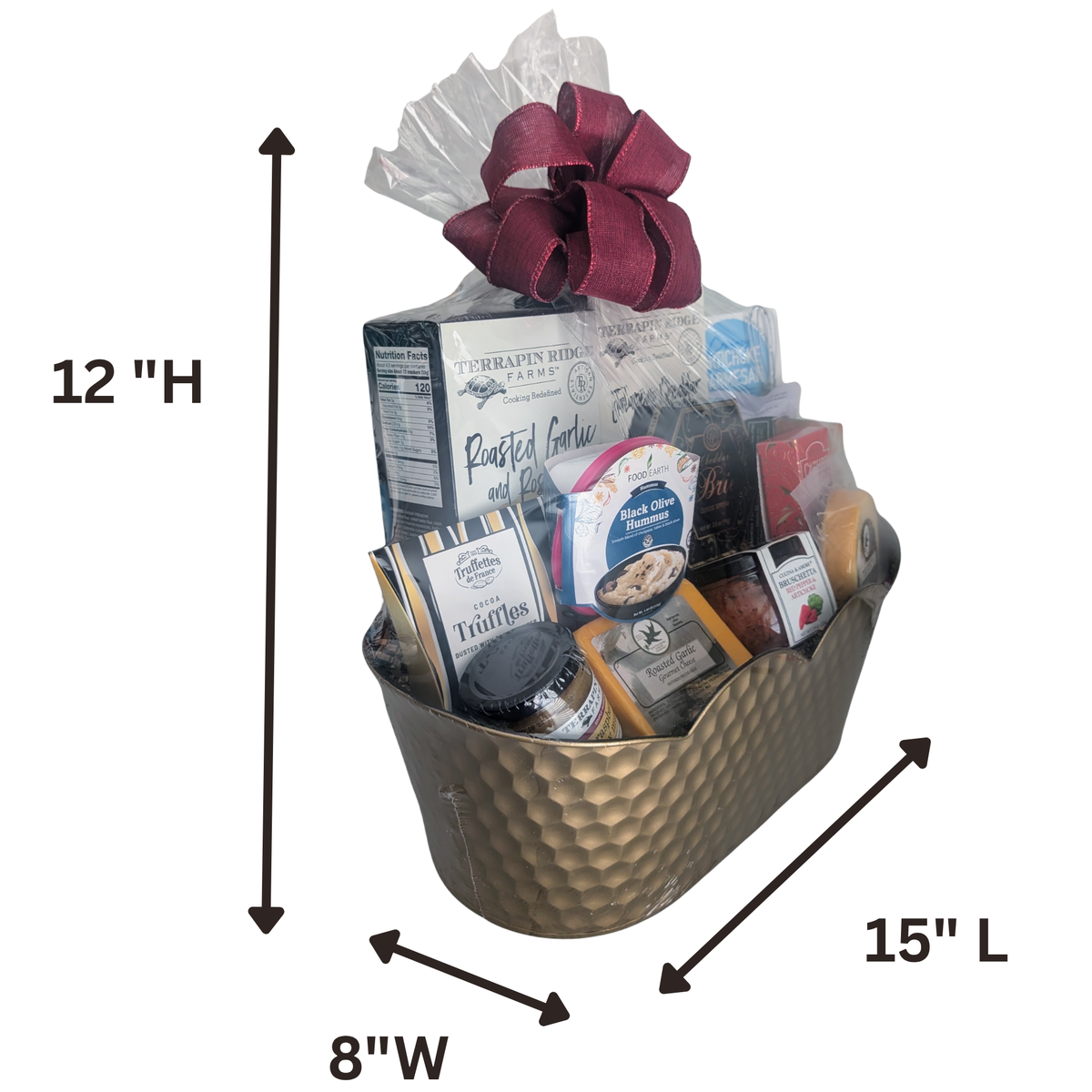 The Gilded Gourmet Charcuterie & Cheese Basket
