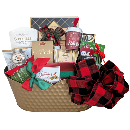 Holiday Favorites Golden Gourmet Gift Basket – Premium Snack Assortment, Corporate Gift, Thank You Gift, Holiday Gift Basket for Thanksgiving, Christmas & New Year