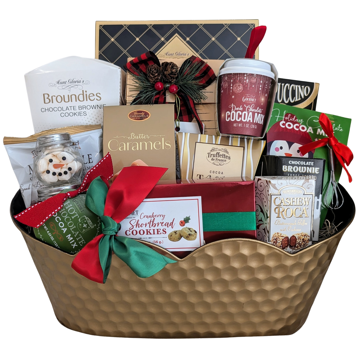 Holiday Favorites Golden Gourmet Gift Basket – Premium Snack Assortment, Corporate Gift, Thank You Gift, Holiday Gift Basket for Thanksgiving, Christmas & New Year