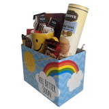 Get Well Soon Gift Basket - Smiley Mug with Tea, Coffee & Snacks - Feel Better Gifts, Business Gifts