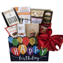 Happy Birthday Gift Basket - Chocolates & Cookies Gift Box