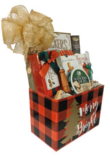Merry & Bright Sweet & Savory Christmas & Holiday Gift Basket