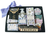 All Occasion Luxury Spa Basket Faux Leather Tray with Lavender Rosemary Gift Set - Thank You, Birthday, Business Gifts