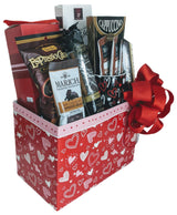 Coffee Lover's Heart themed Gift Basket with Coffee Mug